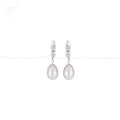 Ivory Grace Pearl Drop Earrings Freshwater | Krishna Pearls and Jewellers