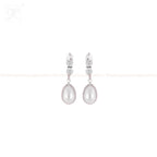 Ivory Grace Pearl Drop Earrings Freshwater | Krishna Pearls and Jewellers