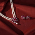 Double Strand Freshwater Pearl Necklace & Earrings Set
