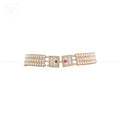 Regal Gold Clasp Triple-Strand Pearl Choker | Krishna Pearls and Jewellers