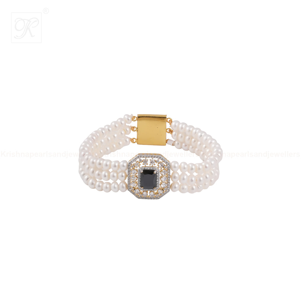 Midnight Majesty: Triple-Strand Pearl | Krishna Pearls and Jewellers