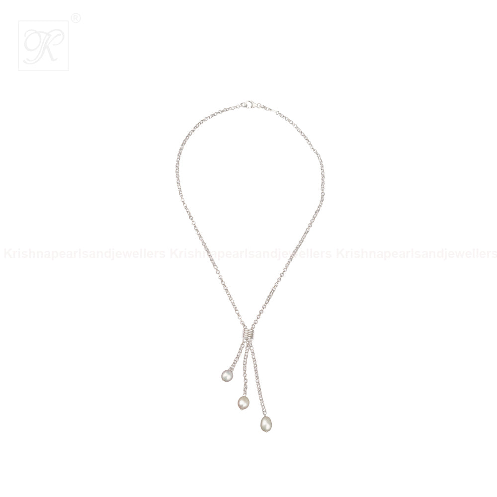 Trinity Elegance: Triple Pearl Drop Fancy | Krishna Pearls and Jewellers