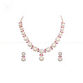Pearl Bloom Gold-Tone Necklace Set | Krishna Pearls and Jewellers