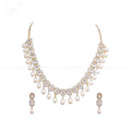 Crystal Royale Drop Pearl Necklace Set | Krishna Pearls and Jewellers
