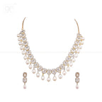 Crystal Royale Drop Pearl Necklace Set | Krishna Pearls and Jewellers