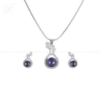 Bronze Radiance Pearl Drop Set Freshwater | Krishna Pearls and Jewellers