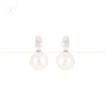 Sleek Simplicity Silver Pearl Stud Drop | Krishna Pearls and Jewellers