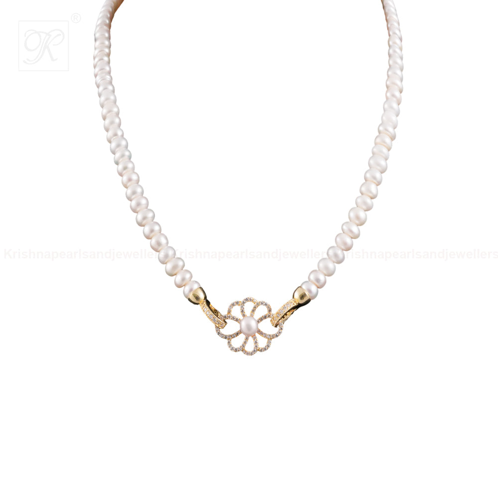 Vintage Bloom Pearl String Freshwater Pearl | Krishna Pearls and Jewellers