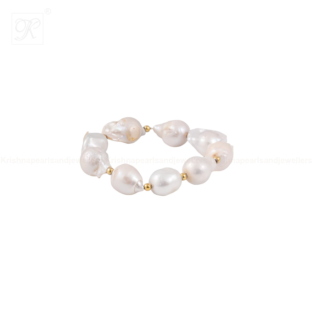 Organic Luxe: Baroque Pearl Bracelet with | Krishna Pearls and Jewellers