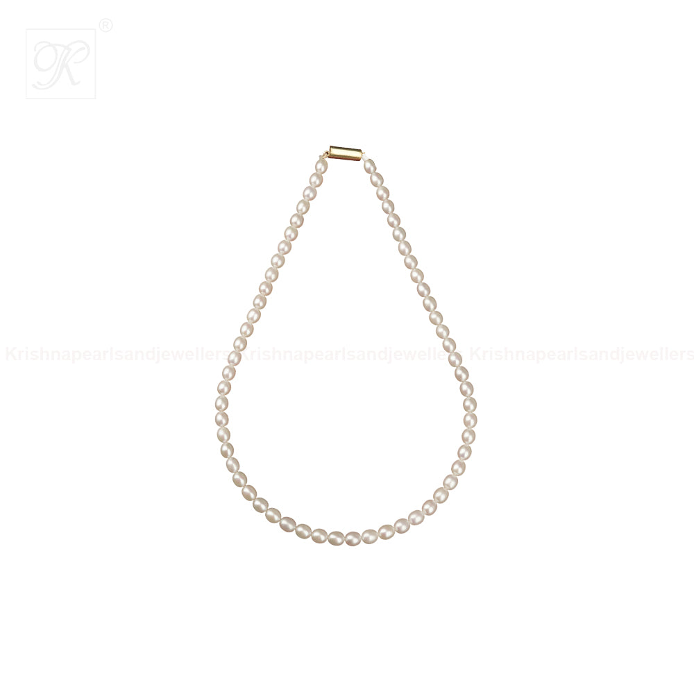 Classic Oval Freshwater Pearl String – Soft | Krishna Pearls and Jewellers