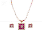 Flat Red With Cubic Zirconia Majesty Pearl | Krishna Pearls and Jewellers