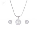Halo Glow Pearl Set – Classic White Pearls | Krishna Pearls and Jewellers