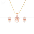 Ivory Drop Sparkle Pendant & Earrings Set | Krishna Pearls and Jewellers