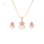 Ivory Drop Sparkle Pendant & Earrings Set | Krishna Pearls and Jewellers