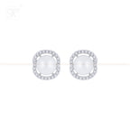 Classic Pearl Stud Earrings with Silver and | Krishna Pearls and Jewellers