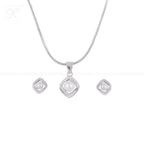 Diamond Frame White Pearl Ensemble | Krishna Pearls and Jewellers