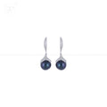 Silver Hanging Pearl Earrings with CZ | Krishna Pearls and Jewellers