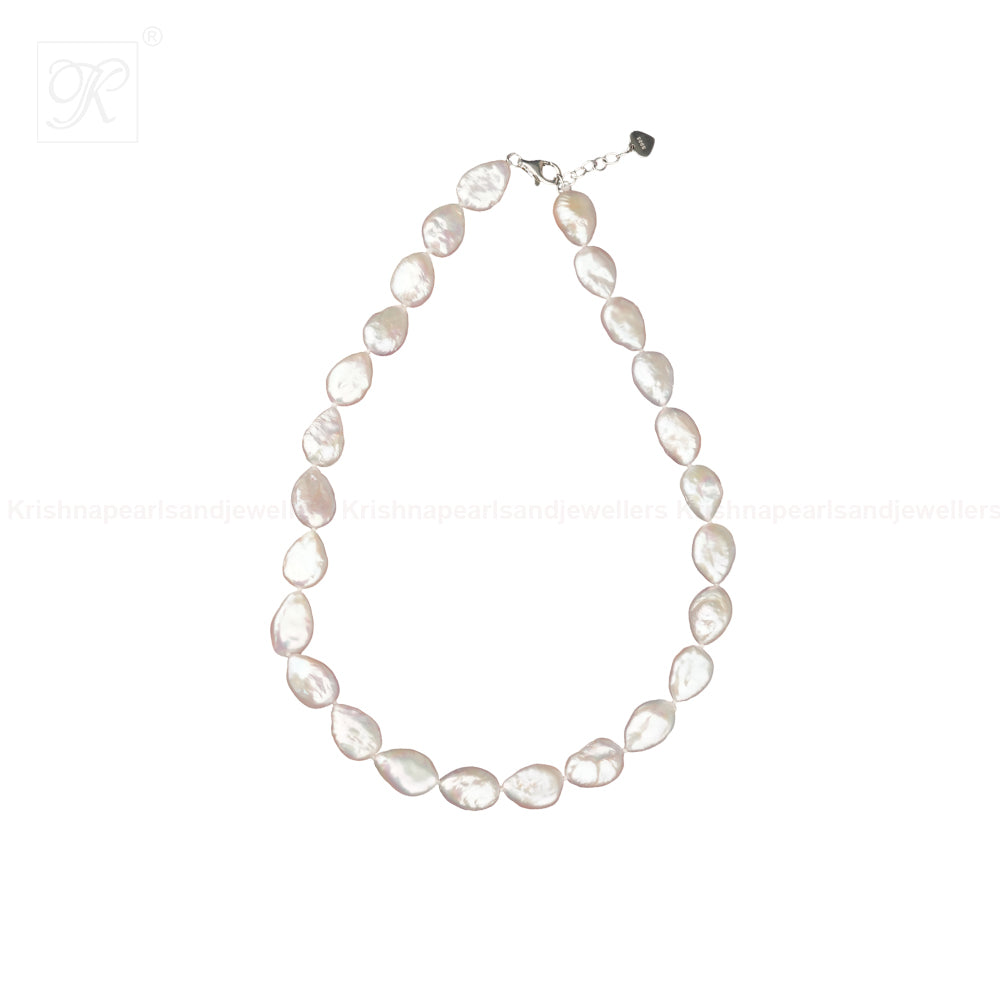 Sculpted Elegance: Irregular Silver Pearl | Krishna Pearls and Jewellers