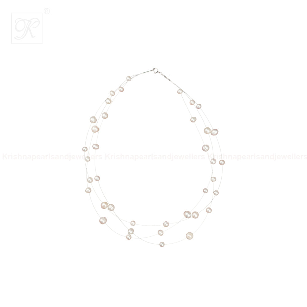 Floating Elegance: Illusion fancy string | Krishna Pearls and Jewellers