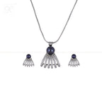 Midnight Fan Pearl Set Freshwater Pearl | Krishna Pearls and Jewellers