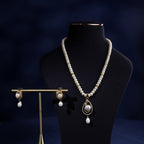 Freshwater Pearl Necklace & Earrings Set for Women