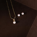 Classic Freshwater Pearl Pendant & Stud Earrings Set