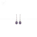 Silver-Colored Pearl with CZ Hanging | Krishna Pearls and Jewellers