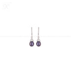 Silver-Colored Pearl with CZ Hanging | Krishna Pearls and Jewellers