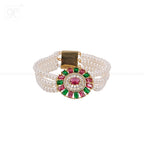 Elegant Pearl Bracelet with Multicolor | Krishna Pearls and Jewellers