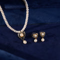 Red Stone Royale Pearl Jewelry Set | Krishna Pearls and Jewellers