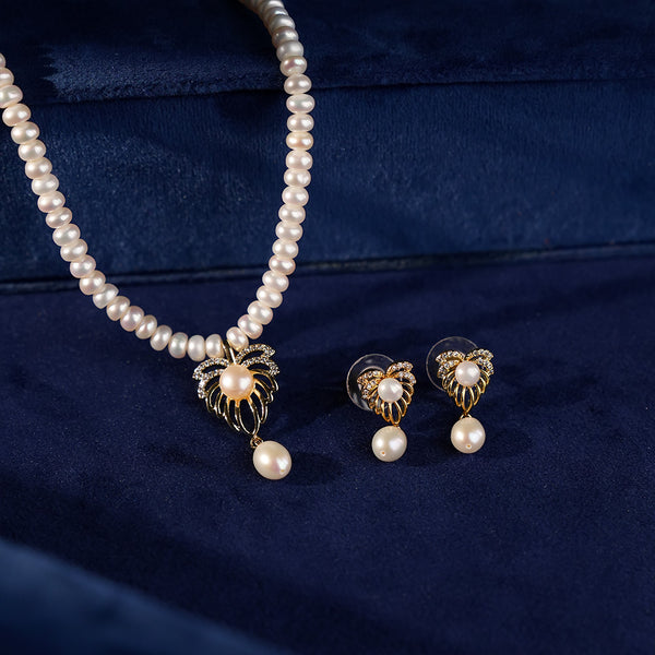 Red Stone Royale Pearl Jewelry Set | Krishna Pearls and Jewellers