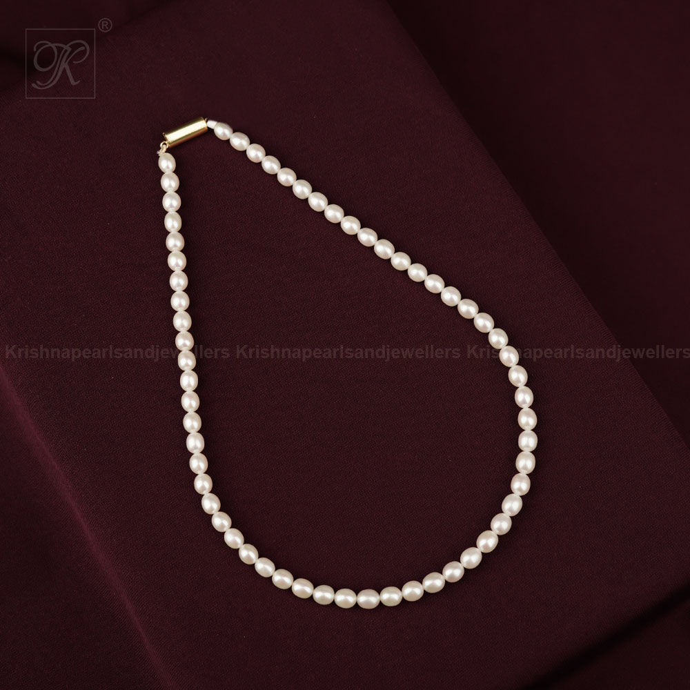 Classic Oval Freshwater Pearl String – Soft | Krishna Pearls and Jewellers