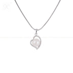 Sparkling Heart Pearl Set – CZ-Studded Love | Krishna Pearls and Jewellers