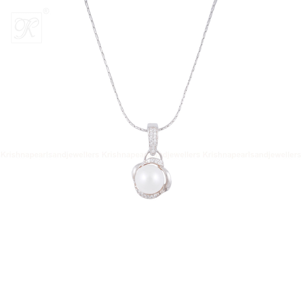 Blooming Elegance Pearl Set – CZ Floral | Krishna Pearls and Jewellers