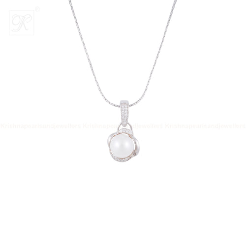 Blooming Elegance Pearl Set – CZ Floral | Krishna Pearls and Jewellers
