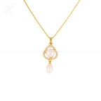Royal Bloom White Pearl Pendant & Earring | Krishna Pearls and Jewellers