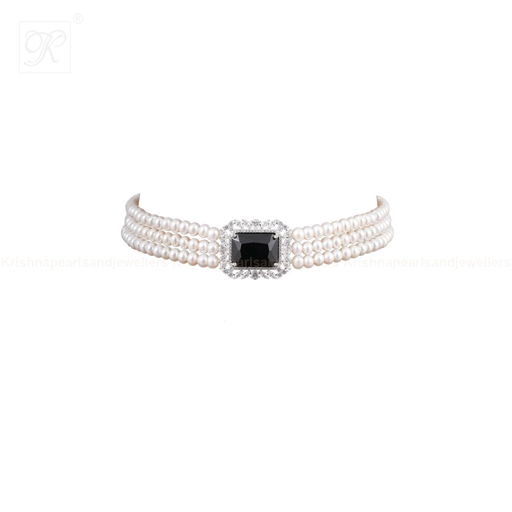Green Grace Pearl Choker Set with | Krishna Pearls and Jewellers