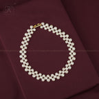 Classic Double-Strand White Pearl Choker | Krishna Pearls and Jewellers