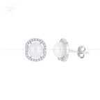 Classic Pearl Stud Earrings with Silver and | Krishna Pearls and Jewellers