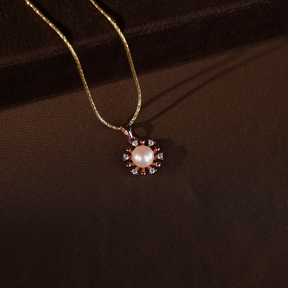 Golden Radiance Pearl Set Freshwater Pearl | Krishna Pearls and Jewellers