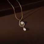 Radiant Pearl Drop Pendant & Earrings Set