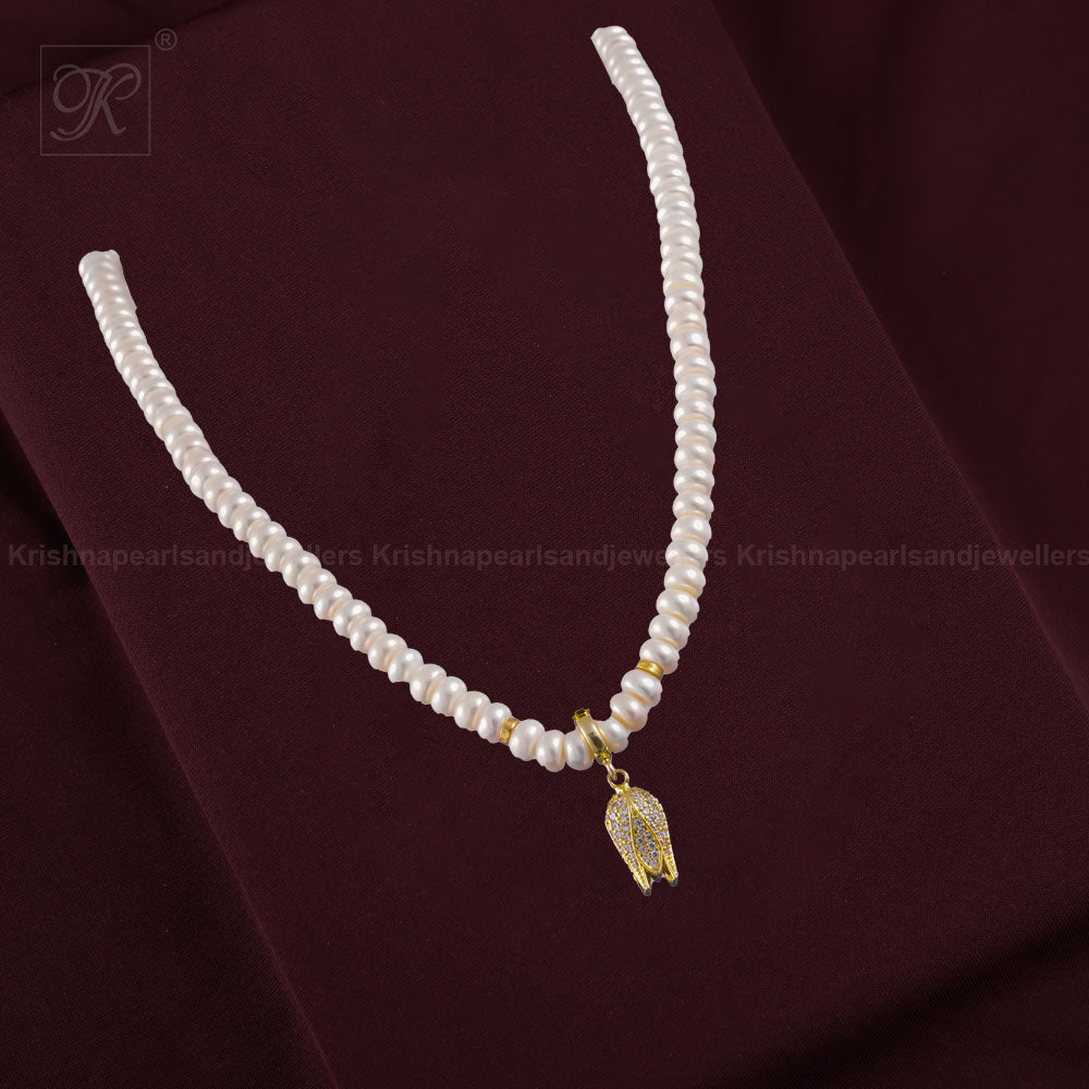 Golden Drop Pearl String Freshwater Pearl | Krishna Pearls and Jewellers