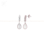 Ivory Grace Pearl Drop Earrings Freshwater | Krishna Pearls and Jewellers