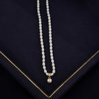 Classic Freshwater Pearl Necklace Set with Pearl Pendant, Matching Earrings & Pearl Bracelet | Timeless Elegant Jewellery Combo Offer
