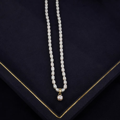 Classic Freshwater Pearl Necklace Set with Pearl Pendant, Matching Earrings & Pearl Bracelet | Timeless Elegant Jewellery Combo Offer