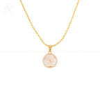 Golden Floral Glow Pendant & Earrings Set | Krishna Pearls and Jewellers