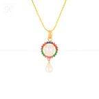 Radiant Petals White Pearl Pendant & | Krishna Pearls and Jewellers