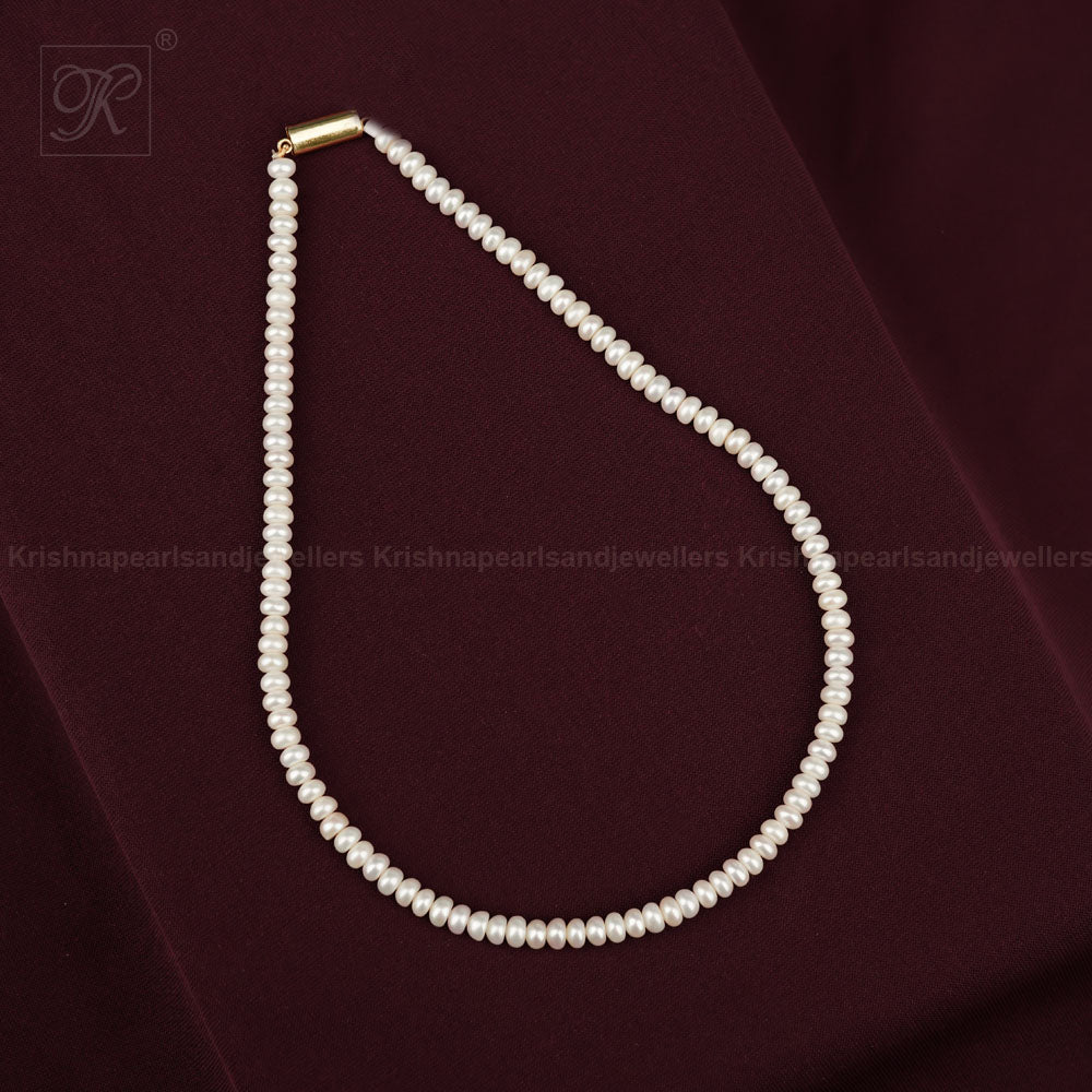 Classic White Freshwater Pearl String | Krishna Pearls and Jewellers