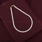 Elegant Cream White Round Pearl String – | Krishna Pearls and Jewellers