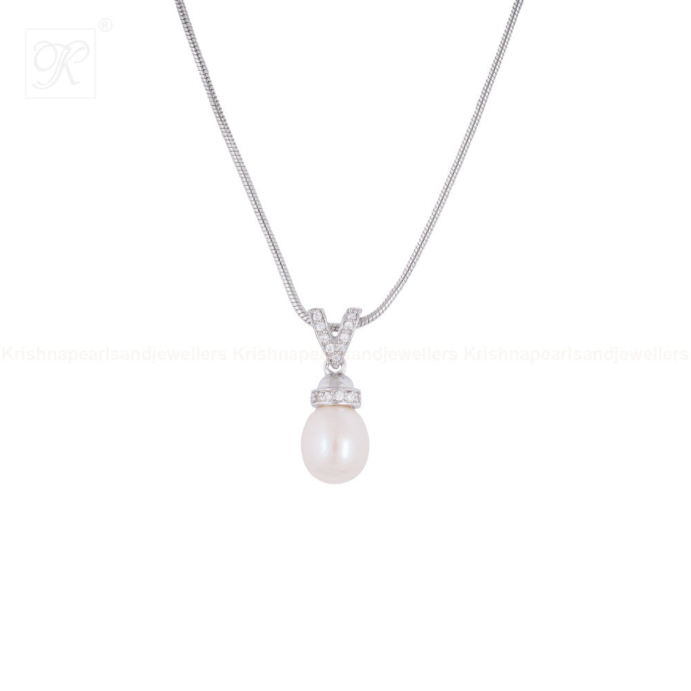 Golden Elegance Teardrop Pearl Set – CZ | Krishna Pearls and Jewellers
